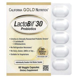 Пробиотики 30 млрд КОЕ | 60 кап California Gold Nutrition  898220009657 фото