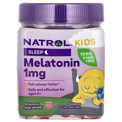 Мелатонін для дітей зі смаком ягід 90 жев цукерок Natrol  047469075309 фото