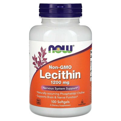 Лецитин 1200 мг 100 кап Now Foods  733739022103 фото