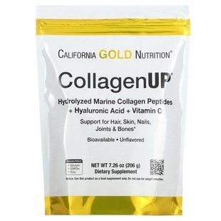 Колаген з гіалуроновою кислотою + вітамін C | 206 г California Gold Nutrition 898220010332 фото