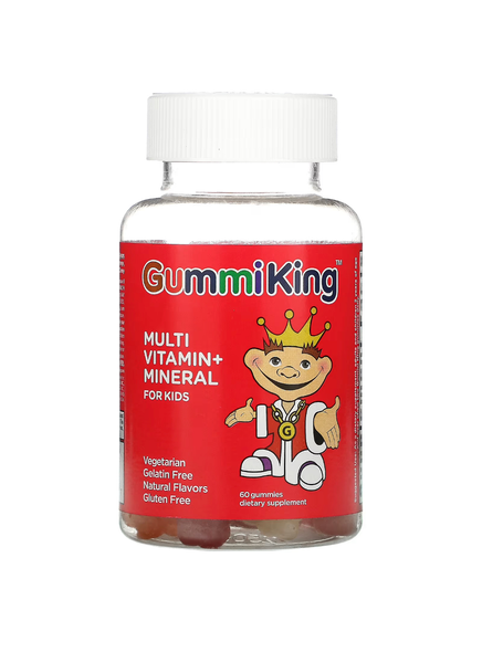 Мультивітаміни + мінерали для дітей 60 цукерок GummiKing 835776001087 фото