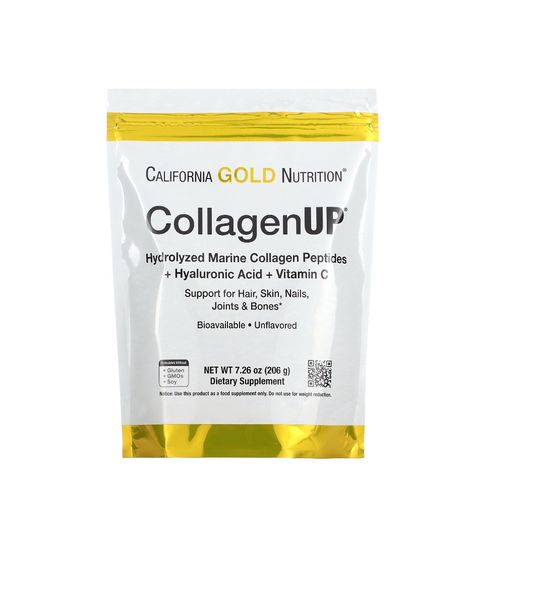 Колаген з гіалуроновою кислотою + вітамін C | 206 г California Gold Nutrition 898220010332 фото