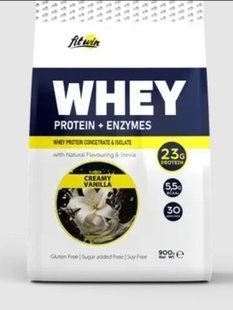 Протеїн 77% вершкова ваніль 0,9 кг Whey 4820273230142 фото