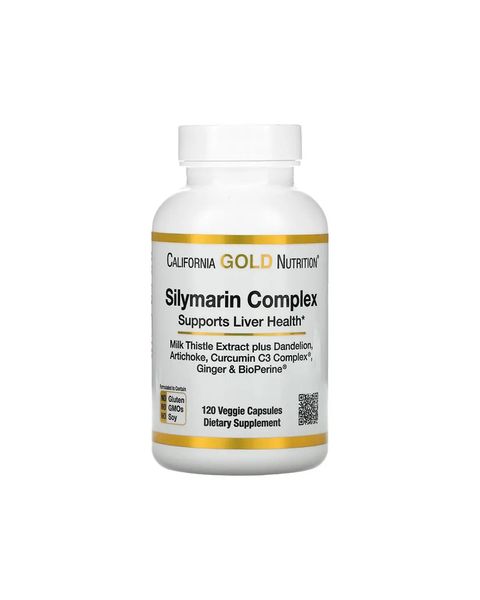 Силимариновый комплекс (расторопша) 300 мг | 120 кап California Gold Nutrition 20202956 898220009565 фото