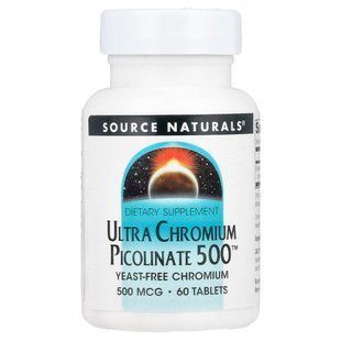 Хром піколінат ультра 500 мкг 60 таблеток Source Naturals 021078005155 фото