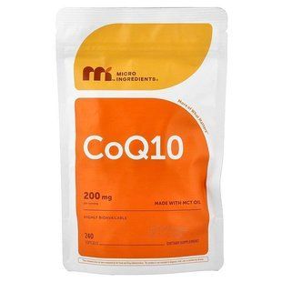 Коензим Q10 200 мг 240 капсул Micro Ingredients 850056167802 фото