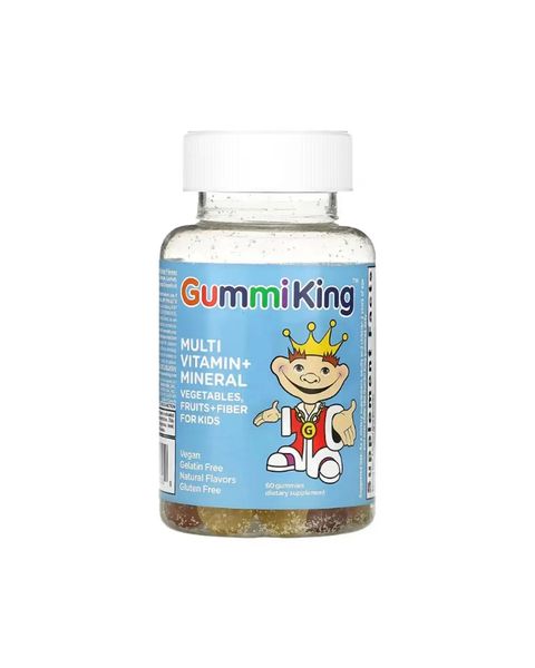 Мультивитамины + минералы + клетчатка для детей | 60 жев таб GummiKing  835776000509 фото