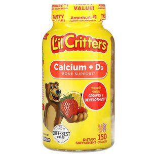 Кальцій + D3 для дітей 150 шт L`il Critters  027917014173 фото