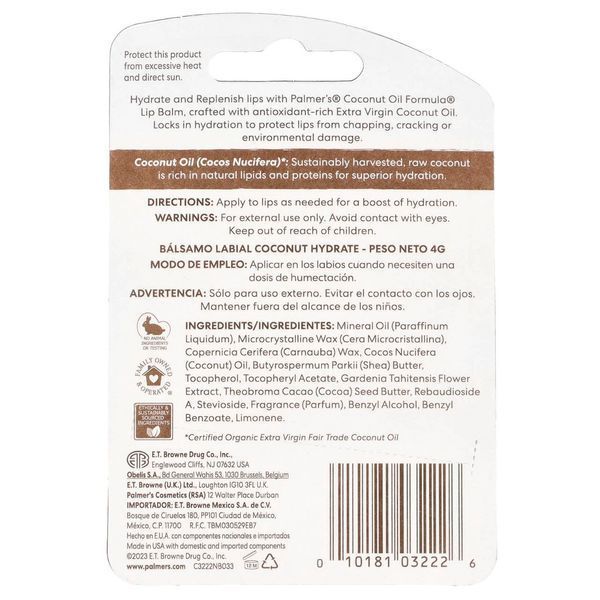 Бальзам для губ з кокосовою олією SPF 15 | 4 г Palmer`s 010181032226 фото