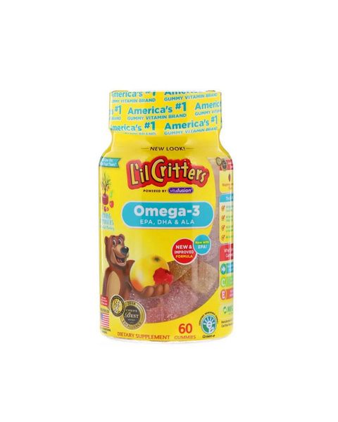 Омега-3 ДГК для детей вкус малины и лимонада | 60 жев таб L`il Critters  027917014265 фото