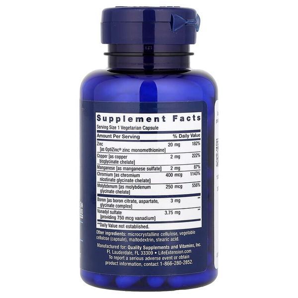 Мікроелементи Only Trace Minerals 90 вег капсул Life Extension 737870132899 фото