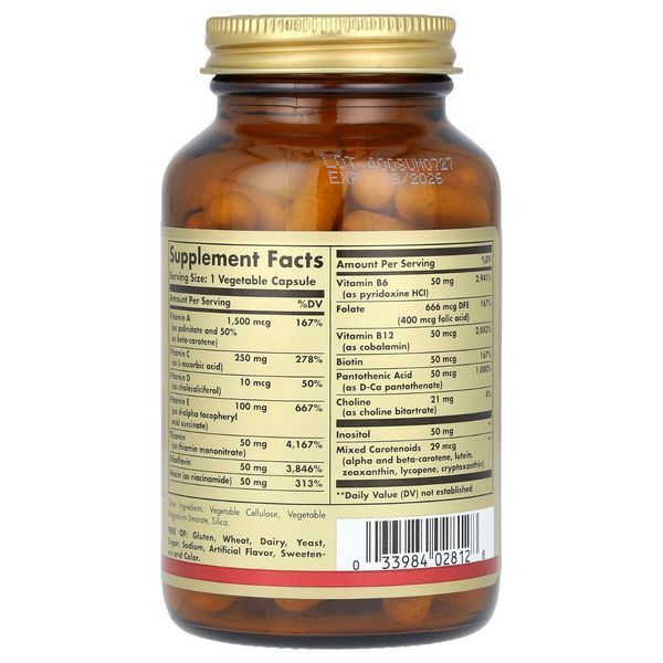 Мультивітаміни Vitamins Only 90 капсул Solgar 033984028128 фото