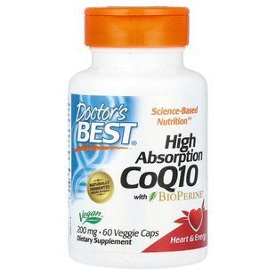 Коензим Q-10 з біоперином 200 мг 60 кап Doctor`s Best  753950001114 фото