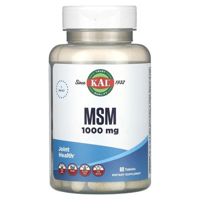 МСМ 1000 мг | 80 кап KAL 021245864998 фото