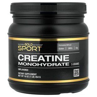 Креатин з нейтральним смаком 454 г California Gold Nutrition 898220010592 фото