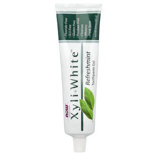 Зубна паста освіжаюча м'ята XyliWhite 28 г Now Foods 733739080943 фото