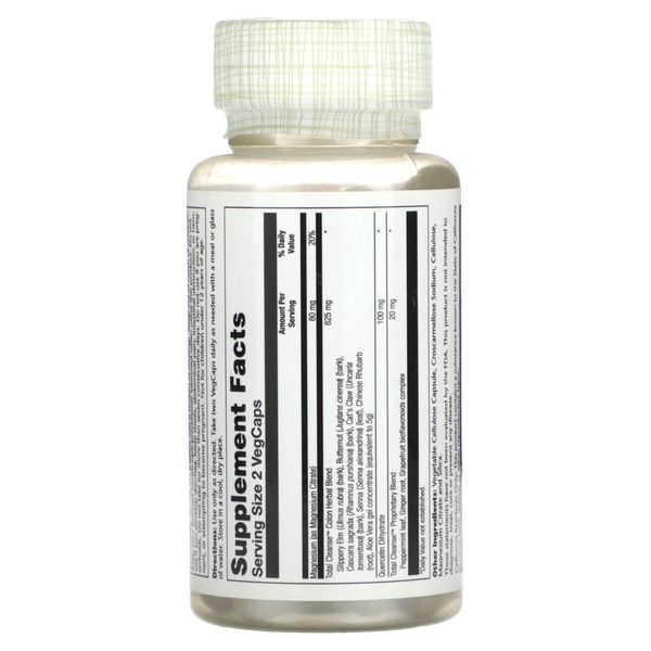 Очищення кишечника Total Cleanse Colon 60 капсул Solaray 076280083620 фото