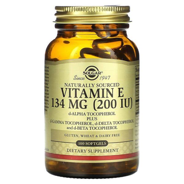 Витамин Е 134 мг | 100 таб Solgar  033984035010 фото
