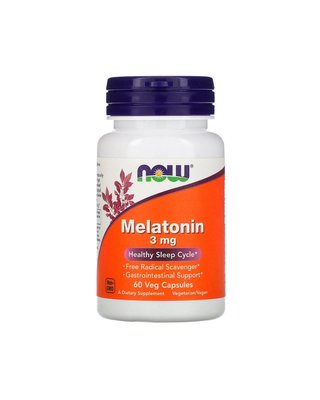 Мелатонін 3 мг 60 кап Now Foods  733739032553 фото