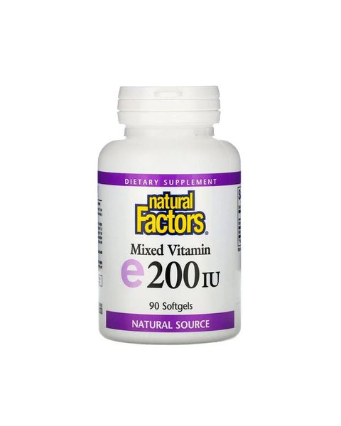 Витамин E 200 МЕ | 90 кап Natural Factors 20200368 068958014210 фото