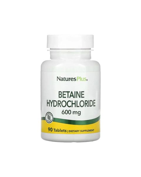 Бетаин HCl 600 мг | 90 таб NaturesPlus 20203665 097467043701 фото