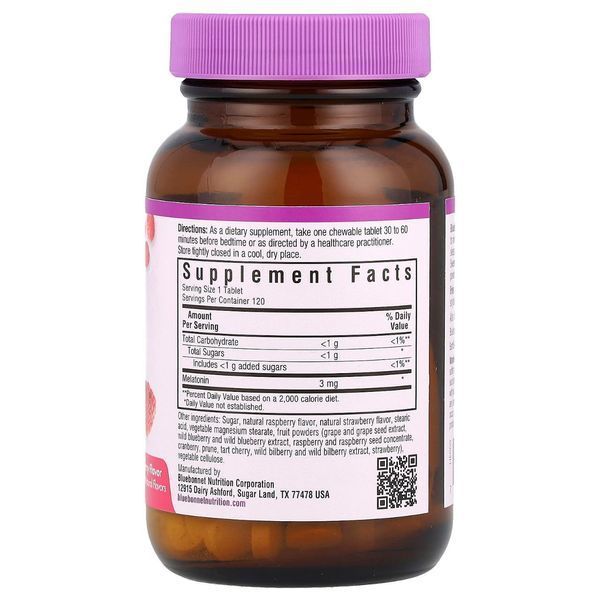 Мелатонін 3 мг 120 таб Bluebonnet Nutrition  743715009943 фото