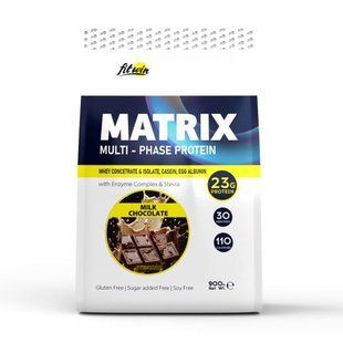 Комплексний протеїн MATRIX шоколад 0,9 кг 77% FitWin 4820273230159 фото