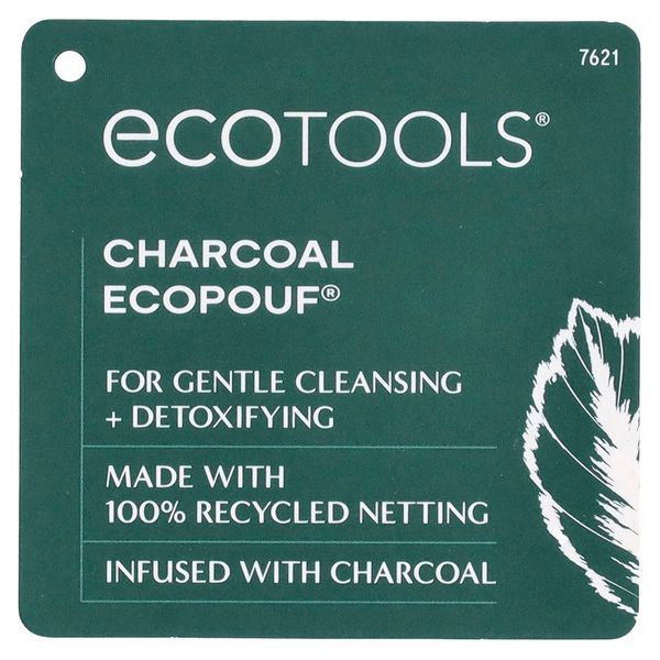 Вугільна мочалка, сіра, 1 шт EcoTools 079625076219 фото