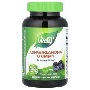 Ашваганда смак ягоди 90 жувальних таблеток Nature's Way 033674139837 фото