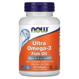 Ультра Омега-3 750 мг 90 кап Now Foods  733739016614 фото