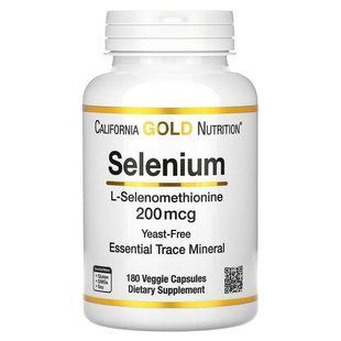 Селен бездріжджовий 200 мкг 180 кап California Gold Nutrition  898220013524 фото
