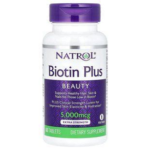 Биотин + 5000 мкг | 60 таб Natrol 047469071417 фото