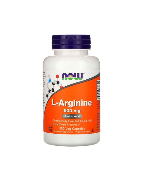 L-аргінін 500 мг 100 кап Now Foods 20201819 733739000309 фото