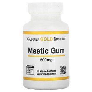 Мастикова смола 500 мг 60 капсул California Gold Nutrition 898220018376 фото