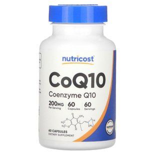 Коензим Q10 200 мг 60 капсул Nutricost 810014671659 фото