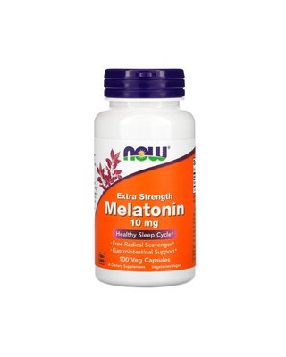 Мелатонин экстра сила 10 мг | 100 капсул Now Foods  733739035578 фото