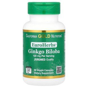 Гінкго білоба екстракт 120 мг 60 капсул California Gold Nutrition 898220011094 фото