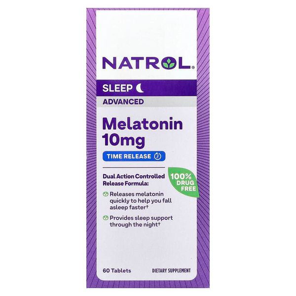 Мелатонин замедленного высвобождения 10 мг | 60 таб Natrol  047469059644 фото
