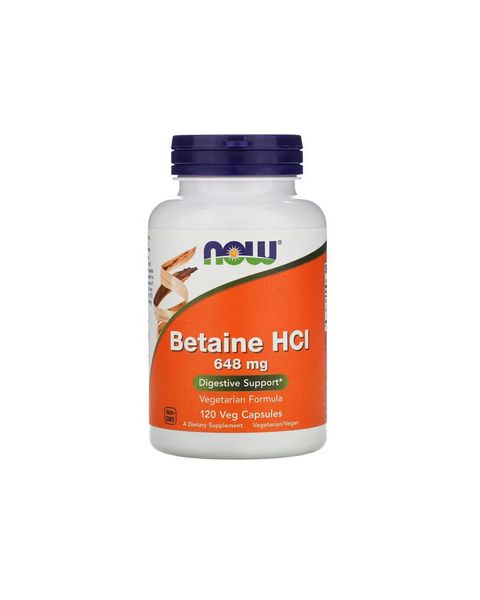 Бетаин HCl 648 мг | 120 кап Now Foods 733739029386 фото