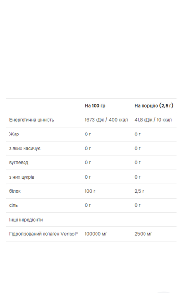 Колагенові пептиди 150 г 2500 мг Vplab 5060255359778 фото
