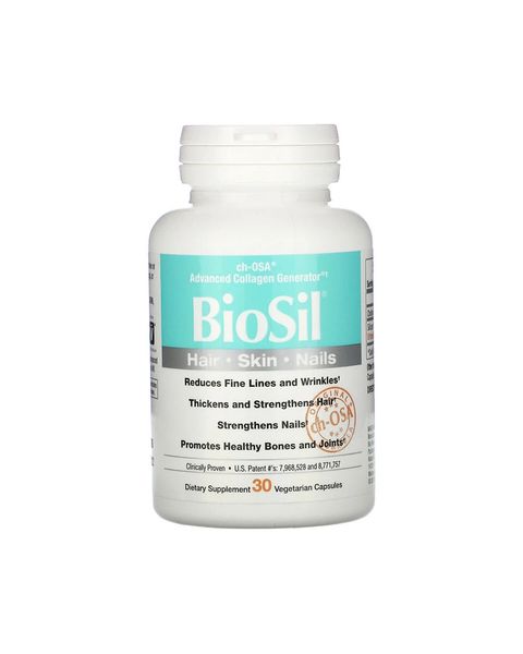 Біосил - генератор колагену 30 капсул BioSil by Natural Factors  5425010391828 фото
