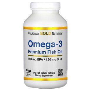 Омега-3 | 240 кап California Gold Nutrition  898220009527 фото